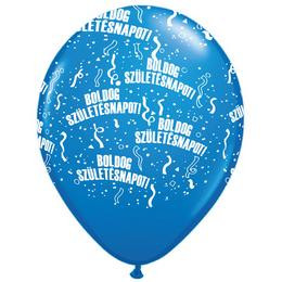 11 inch-es Boldog Születésnapot Dark Blue Lufi (6 db/csomag)