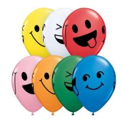   11 inch-es Smiley Faces Standard Assorment Lufi (6 db/csomag)