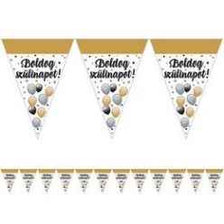   Boldog Szülinapot! Elegáns Léggömbös Parti Zászlófüzér - 5 m