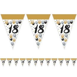 18-as Számos Szülinapi Elegáns Léggömbös Parti Zászlófüzér - 5 m