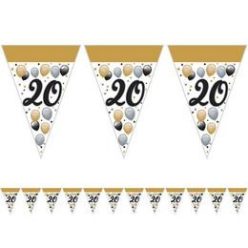   20-as Számos Szülinapi Elegáns Léggömbös Parti Zászlófüzér - 5 m