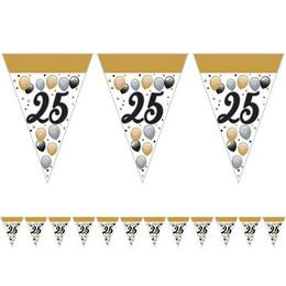 25-as Számos Szülinapi Elegáns Léggömbös Parti Zászlófüzér - 5 m