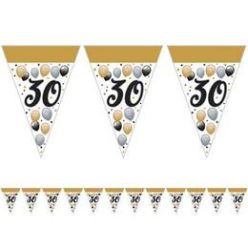   30-as Számos Szülinapi Elegáns Léggömbös Parti Zászlófüzér - 5 m