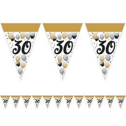 30-as Számos Szülinapi Elegáns Léggömbös Parti Zászlófüzér - 5 m