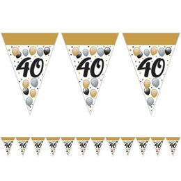40-as Számos Szülinapi Elegáns Léggömbös Parti Zászlófüzér - 5 m
