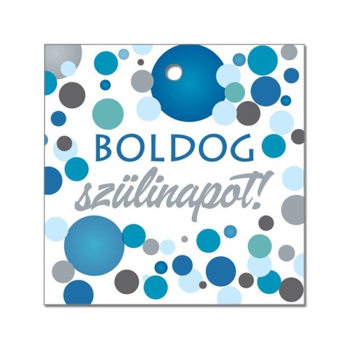 Lufi súly Boldog Szülinapot! Kék Konfettis Környezetbarát - 16 gr.