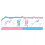 Fiú vagy Lány Babaváró Parti Banner - 90 cm x 27 cm