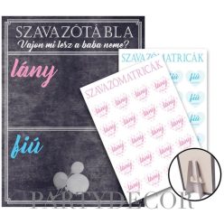 Babaváró szavazótábla 2x20 db matricával