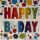 Szalvéta 20db-os Happy Birtday nagy pöttyös 15db-os