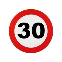 Sebességkorlátozó tábla 30. évszámos 40cm