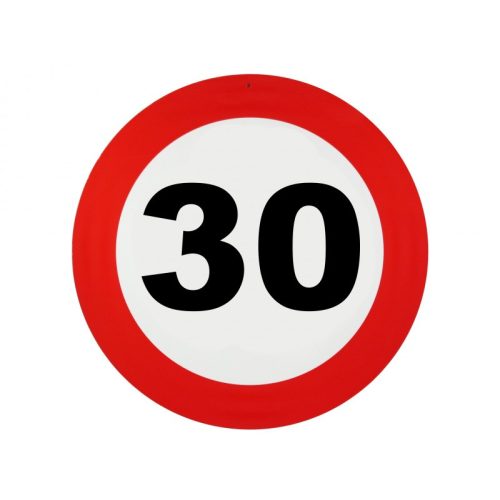 Sebességkorlátozó tábla 30. évszámos 40cm