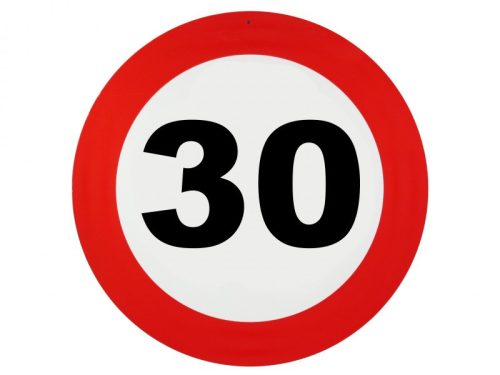 Sebességkorlátozó tábla 30. évszámos 40cm