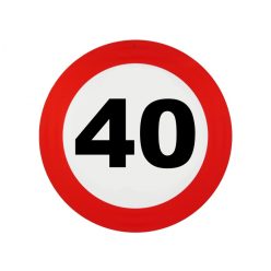 Sebességkorlátozó tábla 40. évszámos 40cm