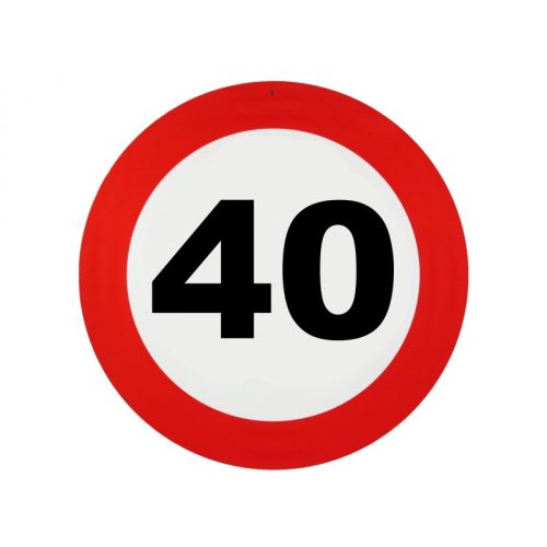 Sebességkorlátozó tábla 40. évszámos 40cm