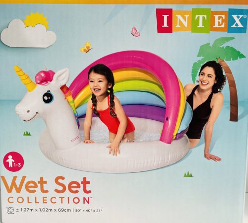 Felfújható medence egyszarvú 127*102*69cm INTEX