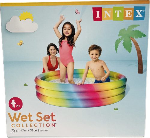 Felfújható medence szivárványos 147*33cm INTEX