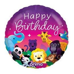 18 inch-es Party Animal Happy Birthday Fólia Lufi