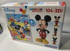 Puzzle Clementoni 104db-os+3D figura 23,5x33,5cm Mickiegér