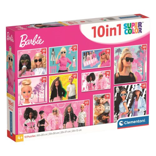 Puzzle, Barbie, 10 az 1ben, 18, 30, 48, 60 db-os