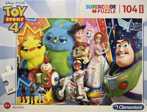 Puzzle Clementoni 104 db-os SuperColor Maxi 4+ "Toy Story4" 