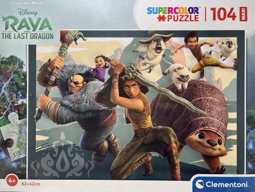 Puzzle Clementoni 104 db-os   SuperColor Maxi 4+  "Raya the last dragon" Vaiana