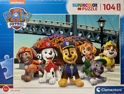 Puzzle Clementoni 104 db-os SuperColor Maxi 4+ "Paw Patrol" 