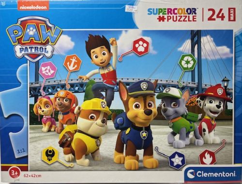 Puzzle Clementoni 24 db-os 3+ Supercolor Maxi "Paw Patrol"