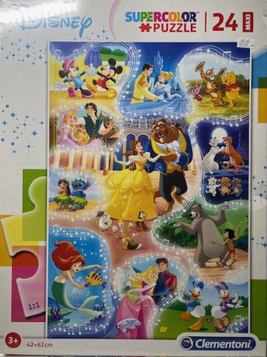 Puzzle Clementoni 24 db-os 3+ Supercolor Maxi  "Disney"