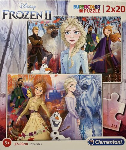Puzzle Clementoni 2x20 db-os  27x19cm Supercolor Frozen II