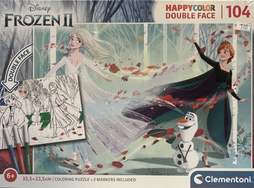 Puzzle Clementoni 104 db-os Happy Color 6+ "Frozen II" Kifestős