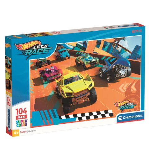 Puzzle, Hot Wheels, 104 db-os, 40x27 cm dob.