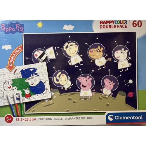Puzzle Clementoni 60 db-os  33,5x23,5cm Peppa Pig festős