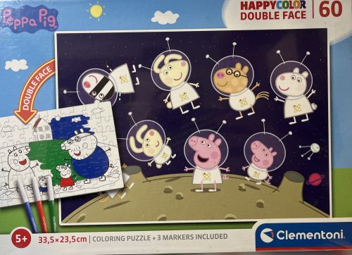 Puzzle Clementoni 60 db-os  33,5x23,5cm Peppa Pig festős