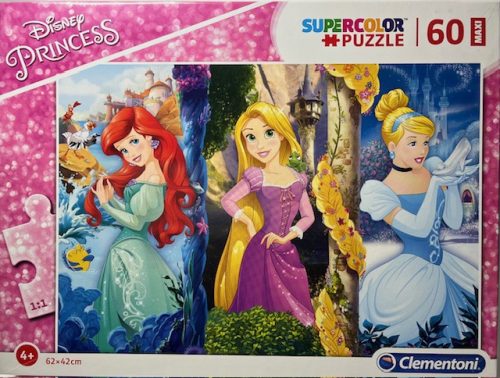 Puzzle Clementoni 60 db-os   Super Color Maxi 62x42cm Princess 3man