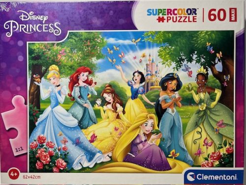 Puzzle Clementoni 60 db-os   Super Color Maxi 62x42cm Princess család 7en