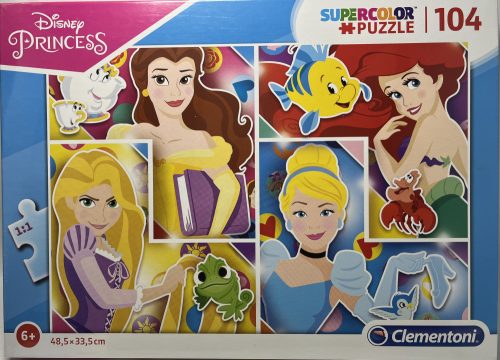 Puzzle Clementoni 104 db-os SuperColor 6+ "Princess"