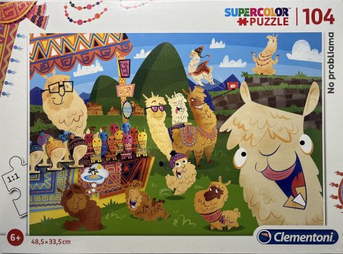 Puzzle Clementoni 104 db-os Super Color 6+ "Láma"