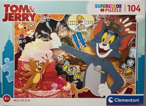 Puzzle Clementoni 104 db-os SuperColor Maxi 6+ "Tom and Jerry" 