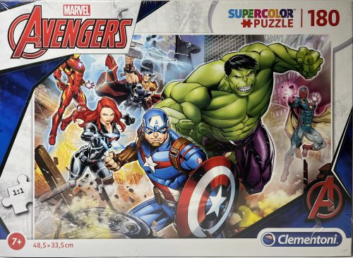Puzzle Clementoni 180 db-os 7+ Supercolor  "Avengers"