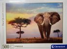 Puzzle Clementoni 500 db-os Elefánt Afrikan Sunset