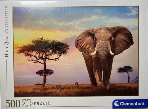Puzzle Clementoni 500 db-os Elefánt Afrikan Sunset