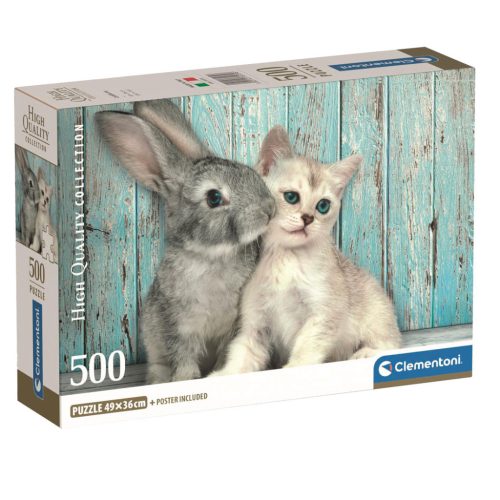 Puzzle, cica és nyuszi, 500 db-os