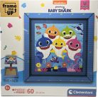 Puzzle Clementoni 60db-os 6+ Frame+Puzzle (képkeret+puzzle) "Baby Shark"