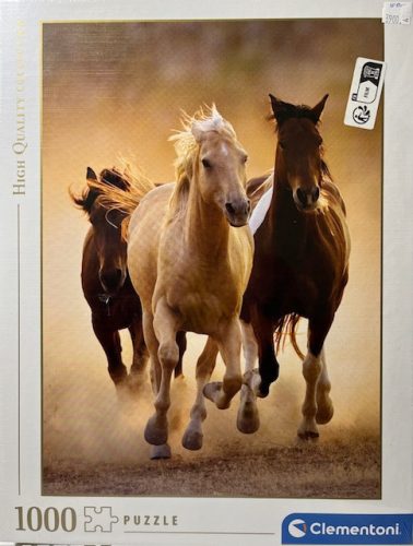 Puzzle Clementoni 1000db 50x70cm -"Running Horses"- Vágtázó Lovak