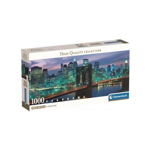 Puzzle, New York, Brooklyn-i híd, 1000 db-os, panoráma, poszterrel