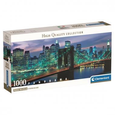 Puzzle, New York, Brooklyn-i híd, 1000 db-os, panoráma, poszterrel