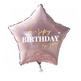 20 inch-es Happy Birthday To You Pink Szülinapi Csillag Fólia Lufi