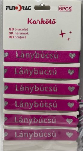 Karkötő Lánybúcsú Rózsaszín