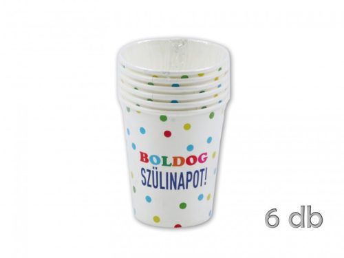 Party Pohár Boldog Szülinapot! Pöttyös 