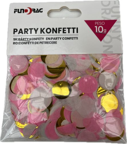 Party konfetti rózsaszín, lányos